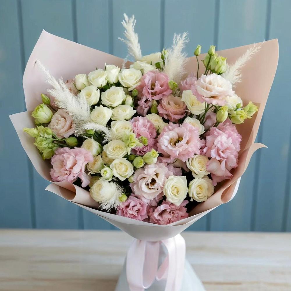 Букет цветов из: Альстромерии и Розы в Сухом-логе Свердловская область