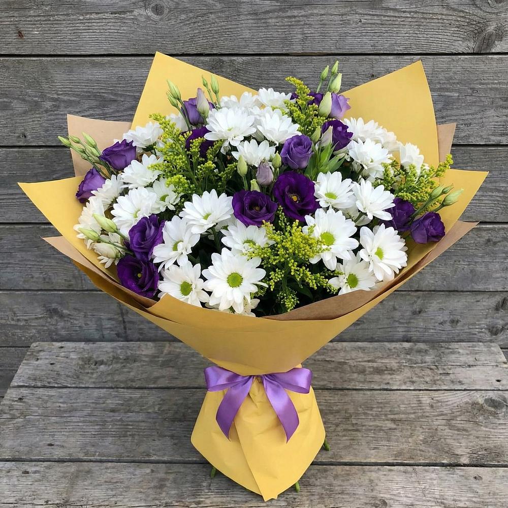 Букет цветов из: Ирисы, Хризантемы и Ромашки в Сухом-логе Свердловская область
