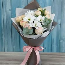 Букет цветов из:  Хризантемы и Розы в Сухом-логе Свердловская область