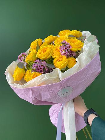 Букет Кустовые желтые розы в Сухом-логе Свердловская область