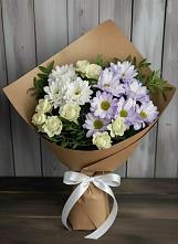 Букет цветов из:  Хризантемы и Розы в Сухом-логе Свердловская область