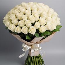 Букет 101 беля роза Белоснежка в Сухом-логе Свердловская область