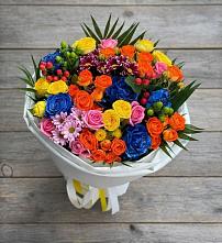 Букет цветов из:  Розы и Хризантемы в Сухом-логе Свердловская область