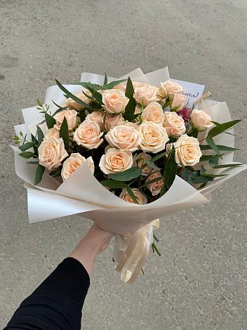 Букет Кремовые розы Латте в Сухом-логе Свердловская область