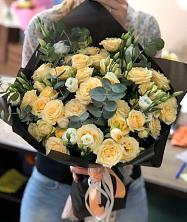 Букет птица счастья в Сухом-логе Свердловская область Букет цветов из: Розы и Лизиантусы в Сухом-логе Свердловская область