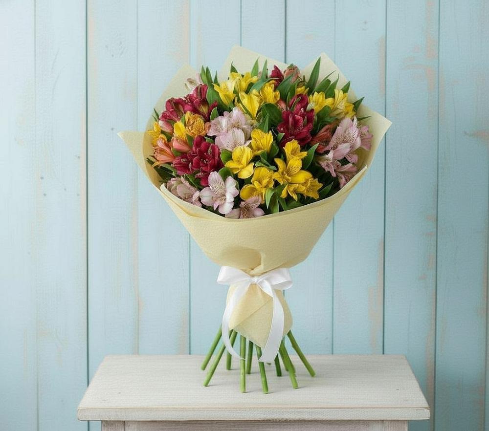 Букет цветов из: Альстромерии в Сухом-логе Свердловская область