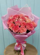 Букет 15 Розовых роз Равель #REPLACE_PRED# Сухом-логе Свердловская область