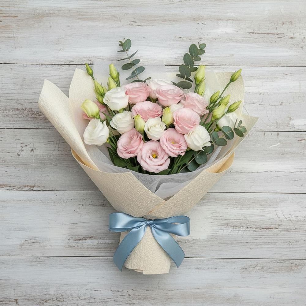 Букет цветов из: Лизиантусы в Сухом-логе Свердловская область